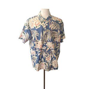 Polo Ralph Lauren Men’s Hawaiian Shirt XL | 100% Linen Floral Aloha Camp Shirt |